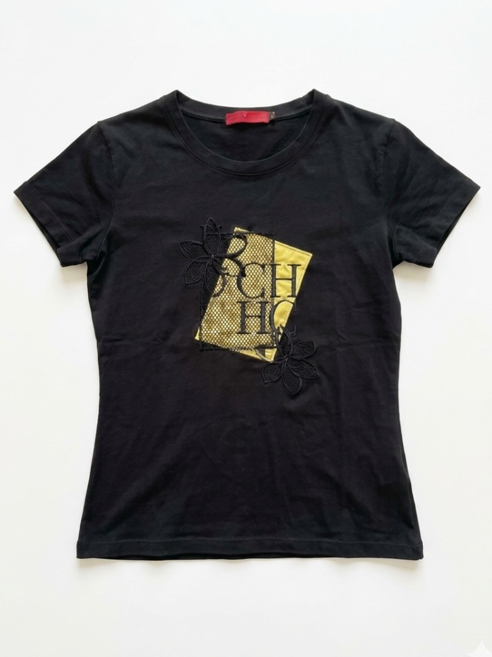 CH Carolina Herrera Embroidered & Appliqué Graphic Logo T-Shirt
